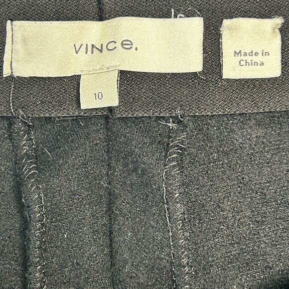 Vince Womens Size 10 Cozy Wool-Blend Mid-Rise Stitch-Front Pant Black V977222278 - Picture 6 of 8